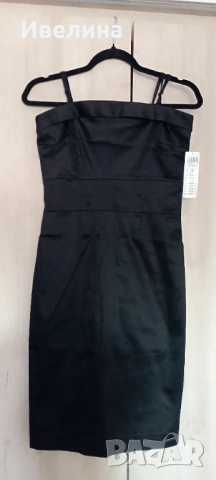 Малка черна рокля, сатен, снимка 2 - Рокли - 53800811