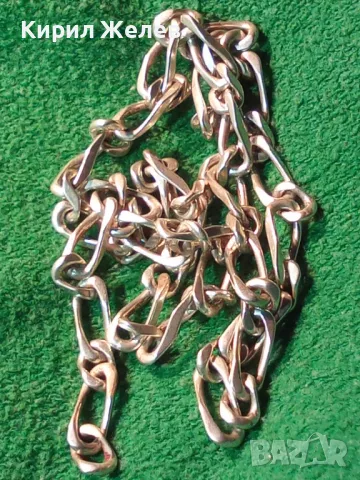 СТАР СРЕБЪРЕН ЛАНЕЦ СИНДЖИР КЮСТЕК СРЕБРО 925 КЛАСИЧЕСКА КАРТИЕ ПЛЕТКА с НУЖДА от ЗАКОПЧАЛКА 48257, снимка 11 - Колиета, медальони, синджири - 48480719