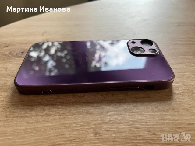 iPhone 13 mini лилав калъф/кейс със стъклен гръб, снимка 2 - Калъфи, кейсове - 47147888