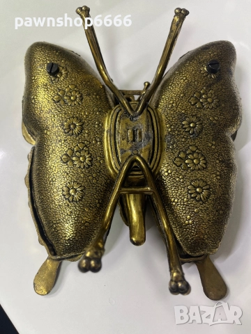 Винтидж месингова кутия за дрънкулки с пеперуда MOD-DEP BREV N4240, произведена в Италия, снимка 6 - Колекции - 51971883