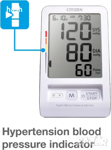 CITIZEN Цифров апарат за кръвно налягане CH456, снимка 10 - Друга електроника - 49778141