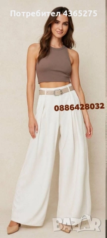 нов модел в 6 цвята пола-панталон с колан,ластик на талията и джобове, снимка 3 - Панталони - 53975921