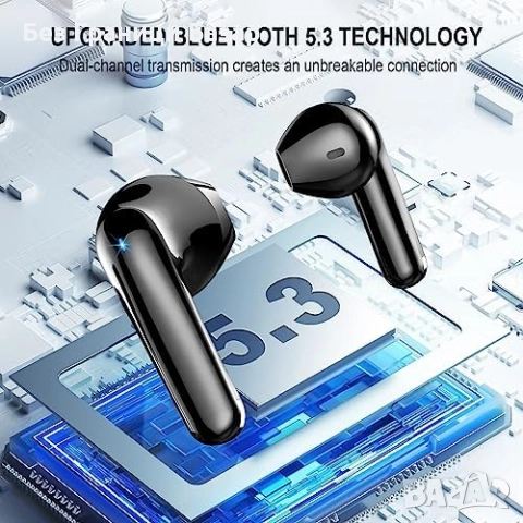 Нови бъдс Безжични слушалки Bluetooth 5.3 с ENC микрофон и 48 часа работа Кутия за зареждане, снимка 2 - Bluetooth слушалки - 52465581