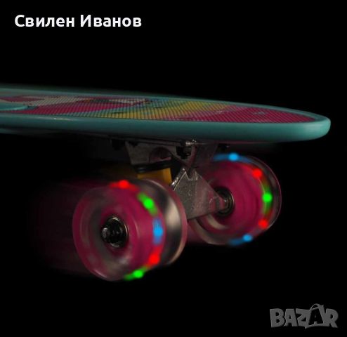 Портативен пени борд Action One ABEC-7,PU,Алуминий, Светещи гуми, снимка 6 - Други - 45669099