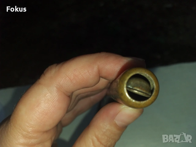 СТАРА ЛОВНА ТРЪБА МЕСИНГ С МАРКИРОВКА 1925, снимка 4 - Антикварни и старинни предмети - 53519695