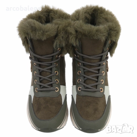Дамски зимни боти до глезена с връзки, 5цвята , снимка 11 - Дамски боти - 51879543