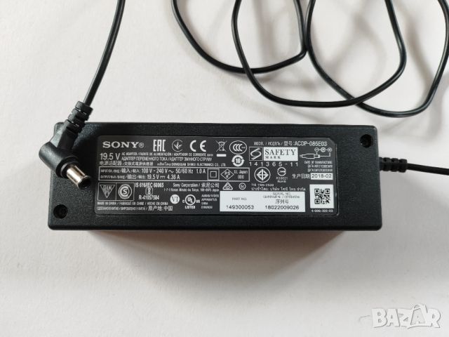 Оригинално зарядно SONY 19.5V / 4.36A, снимка 3 - Части за лаптопи - 45584173