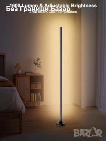 Нова RGB LED ъглова лампа 55" с APP, дистанционно и музикален синхрон, снимка 2 - Лед осветление - 51664148