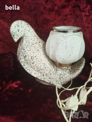 Порцеланова олекотена нощна лампа гълъб ,стилна и елегантна в по-модерен стил , снимка 5 - Антикварни и старинни предмети - 46173611