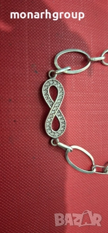 Сребърна гривна, снимка 2 - Гривни - 52808492