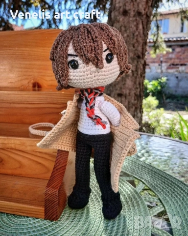 Плетена кукла Горо Акечи / Goro Akechi Персонаж от игра Persona 5 royal , снимка 4 - Други ценни предмети - 52483766