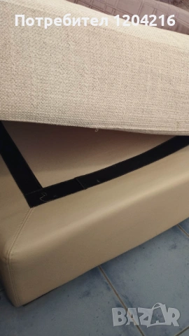 Диван отоманка запазено кремаво бяло, снимка 2 - Дивани и мека мебел - 54113530