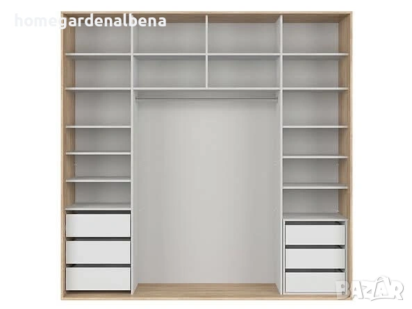 Гардероб с плъзгащи врати Flex 5 дъб сонома 240×240×66см Hettich, снимка 4 - Гардероби - 54147668