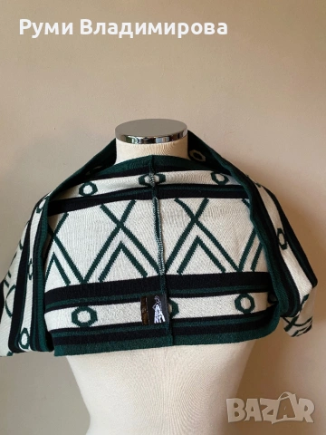 Звлен шал тип яка от 100 % вълна мерино, снимка 8 - Шалове - 53280492