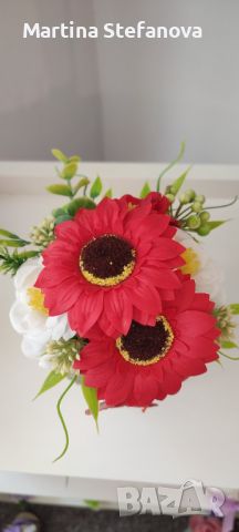 Букети от сапунени цветя в цветни каашпи, снимка 7 - Други - 45727746