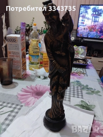 Китайска статуетка,изобразяваща рибар,често свързана с добър късмет., снимка 6 - Колекции - 53194359