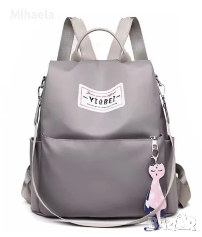 🎒 Практична дамска раница със задно отваряне – идеална за пътуване и градски разходки, снимка 5 - Чанти - 53781249