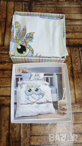 бебешки  детски спален комплект бухал, снимка 4 - Спално бельо и завивки - 53413499