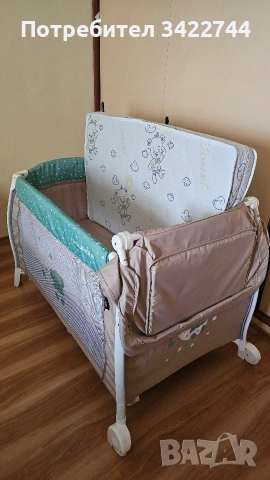 Бебешка сгъваема кошара 2 нива с люлеещ механизъм Lorelli I'Lounge, снимка 5 - Кошарки - 53994132