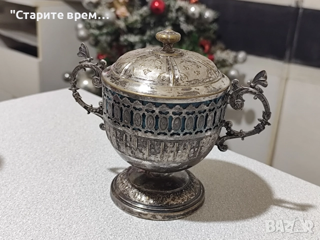 Антикварна Захарница / Бонбониера WMF, снимка 11 - Антикварни и старинни предмети - 52347514