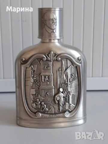 Джобна манерка от калай  Antik*Vintage#78, снимка 2 - Антикварни и старинни предмети - 50737158