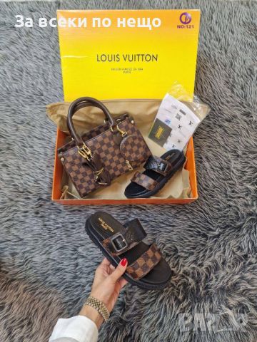 Дамски Чехли Louis Vuitton Код D61 - Различни цветове, снимка 9 - Чехли - 46396001