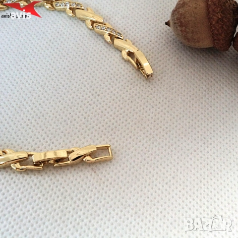 Гривна с 14К златно покритие 234830, снимка 3 - Гривни - 52826988