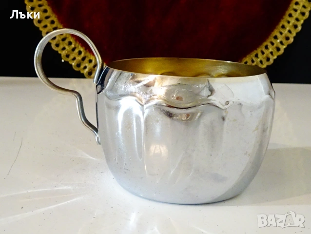 Посребрена чаша от месинг,релеф. , снимка 4 - Антикварни и старинни предмети - 54070787