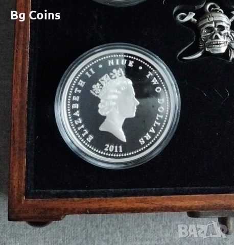 Сребро 1 OZ 2021 Пирати 4 бр , снимка 2 - Нумизматика и бонистика - 53463407