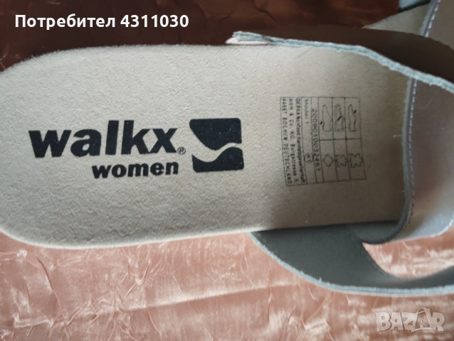 Нови дамски чехли Walkx women естествена кожа 41 номер, снимка 5 - Чехли - 53378093