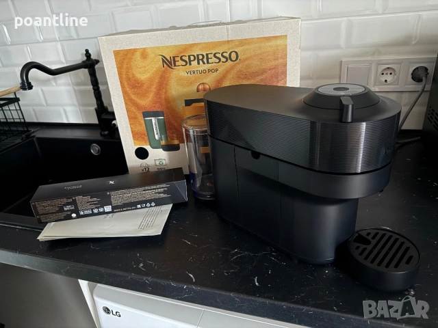 + гаранция Кафемашина Nespresso Vertuo Pop + подарък кафе капсули , снимка 4 - Кафемашини - 53578581