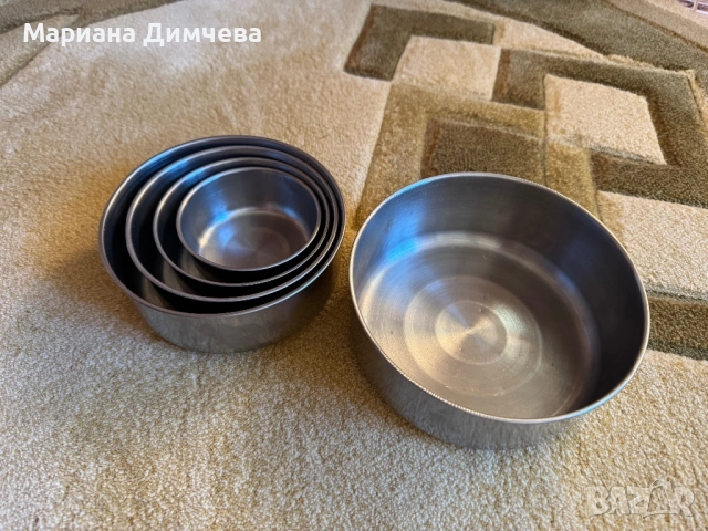 Комплект метални форми/купи – 5 размера – многофункционални , снимка 2 - Прибори за хранене, готвене и сервиране - 53670188