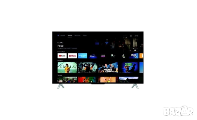 55" Смарт 4К Телевизор TCL 55HG60E, Android TV, Wi-Fi + Bluetooth, снимка 4 - Телевизори - 51574643