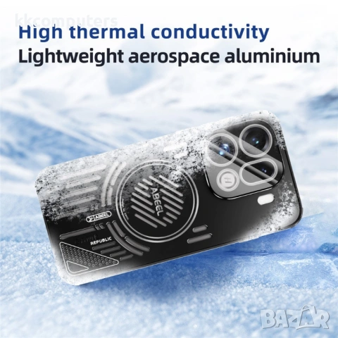 Магнитен Калъф ABEEL за Oppo Find X9 5G - Алуминиева сплав, PC+TPU, Охлаждащ, Вкл. Протектор - 5 Цвя, снимка 5 - Резервни части за телефони - 53412582