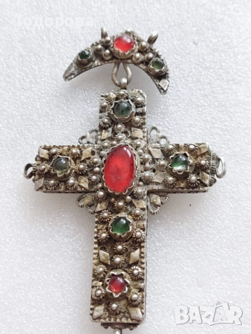 Сребърна панагия и два кръста/може да изпратите вашите оферти/, снимка 12 - Антикварни и старинни предмети - 52040907