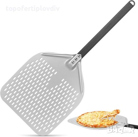 Шпатула за пица CRROEL Perforated Pizza Peel, 12 Inch , снимка 1 - Печки, фурни - 46630951