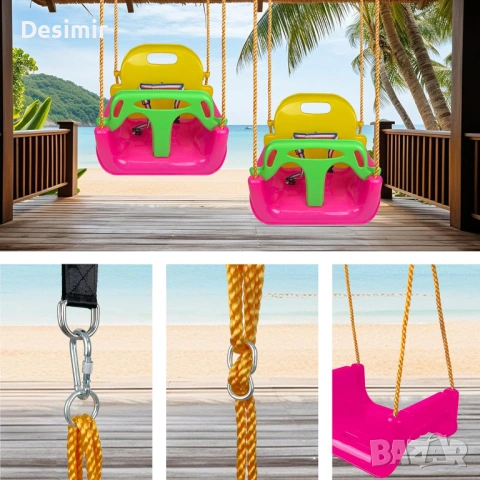 Детска люлка 3-в-1 KINSPORY – расте заедно с детето (тъмно розова), снимка 6 - Други стоки за дома - 53039668