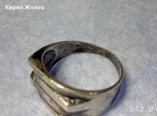 ДИЗАЙНЕРСКИ ФЕШЪН АРТ МОДЕЛ СРЕБЪРЕН ПРАСТЕН СРЕБРО 925 с ОКСИДАЦИЯ РЪЧНА МАЙСТОРСКА ИЗРАБОТКА 49419, снимка 3 - Пръстени - 50510757