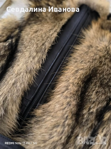 елек от лицева кожа и косъм, снимка 8 - Елеци - 47954666