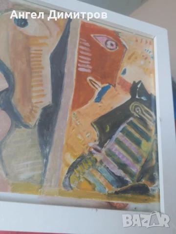 Димитър Казаков Нерон картина смесена техника , снимка 5 - Картини - 51141919