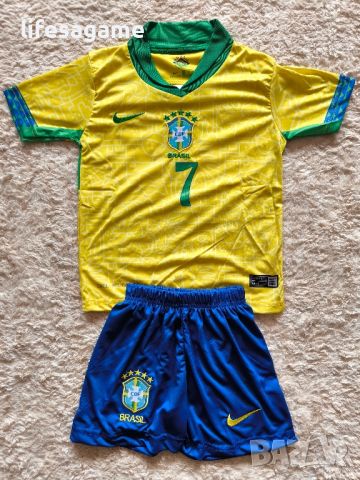 Детско - юношески футболен екип Бразилия Винисиус Brazil Vini Jr , снимка 1 - Детски комплекти - 46455397