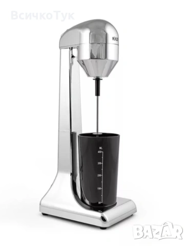 ✨Миксер за фрапе Muhler FMX-200CH, Стоящ, 450мл, 100W, 2 степени за работа, Инокс