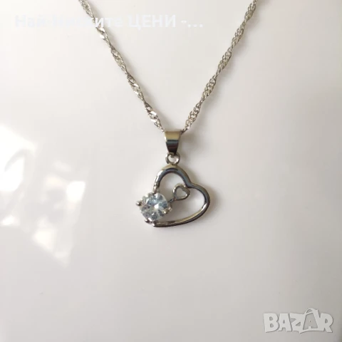 Сребърен комплект с печат 925 + подаръчна опаковка , снимка 3 - Бижутерийни комплекти - 51376062