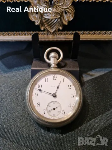 Топ- Уникален голям антикварен колекционерски американски джобен часовник ELGIN , снимка 10 - Антикварни и старинни предмети - 49333748