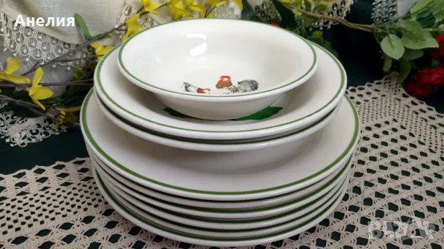 Чинии с петел и кокошка Luciano Italy , снимка 6 - Чинии - 49785507