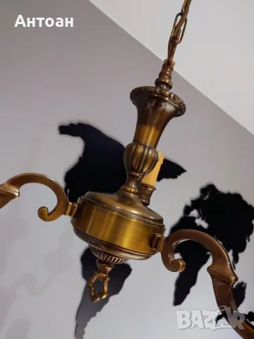 Месингов полилей , снимка 4 - Лампи за таван - 49852250