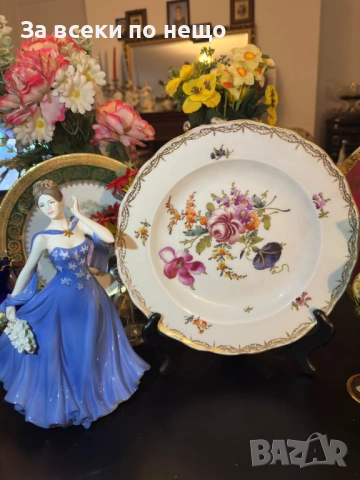 Meissen Germany  забележително плато с производство от 19 век Код P1944, снимка 11 - Други ценни предмети - 53731978
