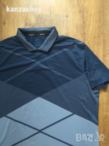 Nike Men's Dri-FIT Vapor Argyle Golf Polo Shirt - страхотна мъжка тениска КАТО НОВА 2ХЛ, снимка 6 - Тениски - 47044644