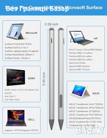 Нов Стилус Surface Pro с USB-C Бързо Зареждане и LED Индикатор Писалка таблет, снимка 7 - Друга електроника - 45469365