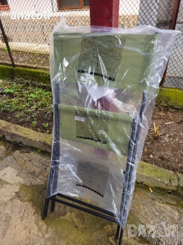 Сгъваем градински стол зелени 4.бр стомана от Германия , снимка 5 - Градински мебели, декорация  - 52478636